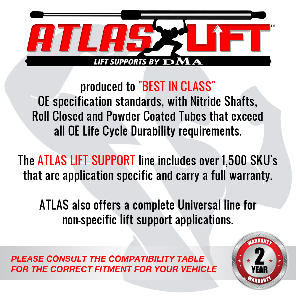 Pair Of Atlas Hood Lift Support Shock Fits 04-09 Cadillac srx 