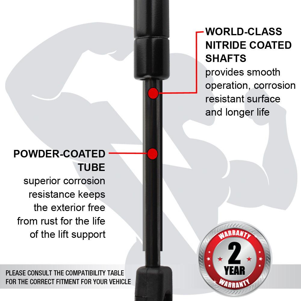 Pair Of Atlas Liftgate Tailgate Hatch Lift Supports Shock Fits 88-91 Honda CRX - Picture 11 of 12
