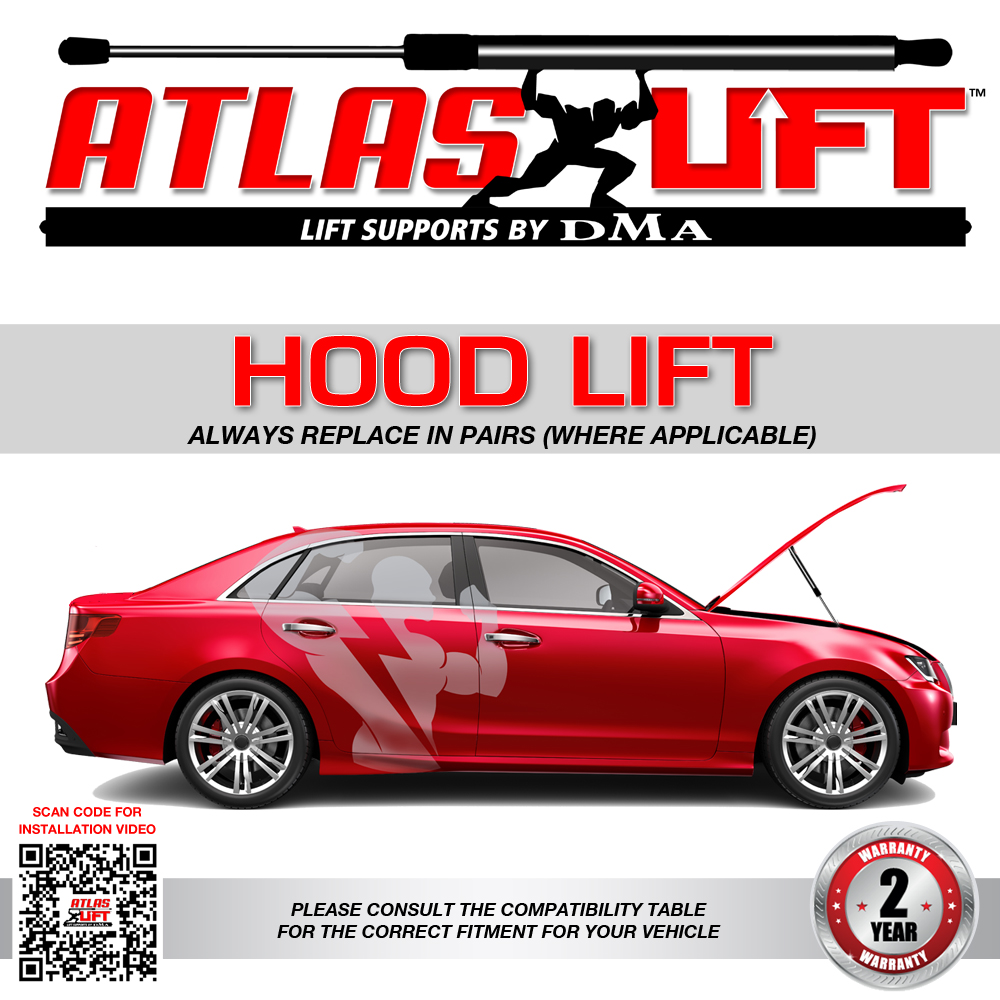 Pair Of Atlas Hood Lift Support Shock Fits 04-06 Toyota Tundra - Bild 4 von 12